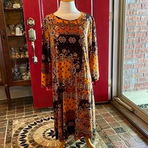 Gold and black dress